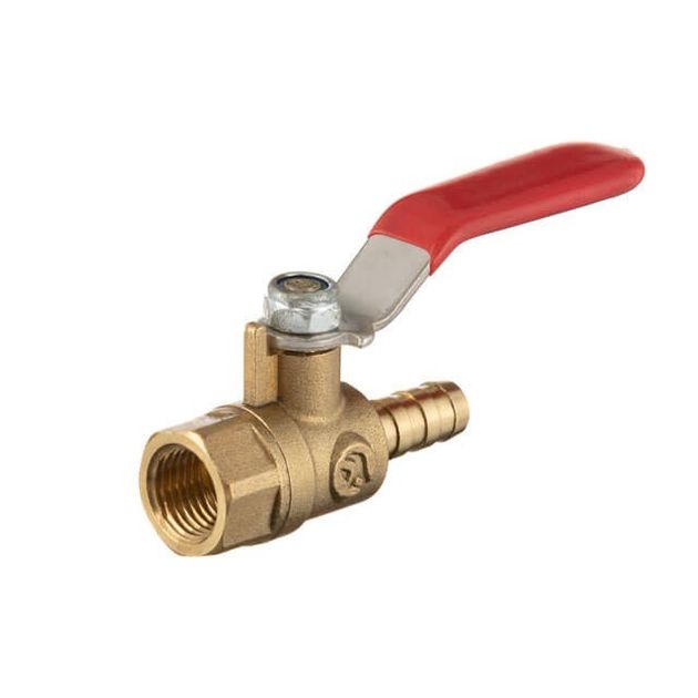 Кран шаровый латунный 1/4" на шланг 8мм, STORM INTERTOOL PT-1887, фото  | SNABZHENIE.com.ua