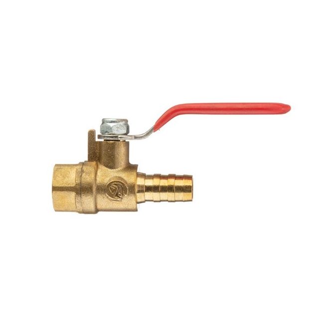 Кран шаровый латунный 1/4" для шланга 10мм, STORM INTERTOOL PT-1889, фото , изображение 2 | SNABZHENIE.com.ua