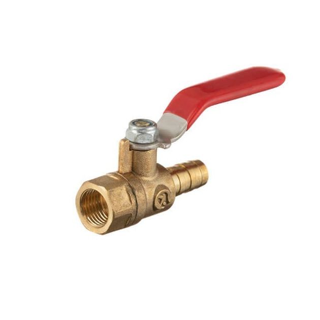 Кран шаровый латунный 1/4" для шланга 10мм, STORM INTERTOOL PT-1889, фото  | SNABZHENIE.com.ua