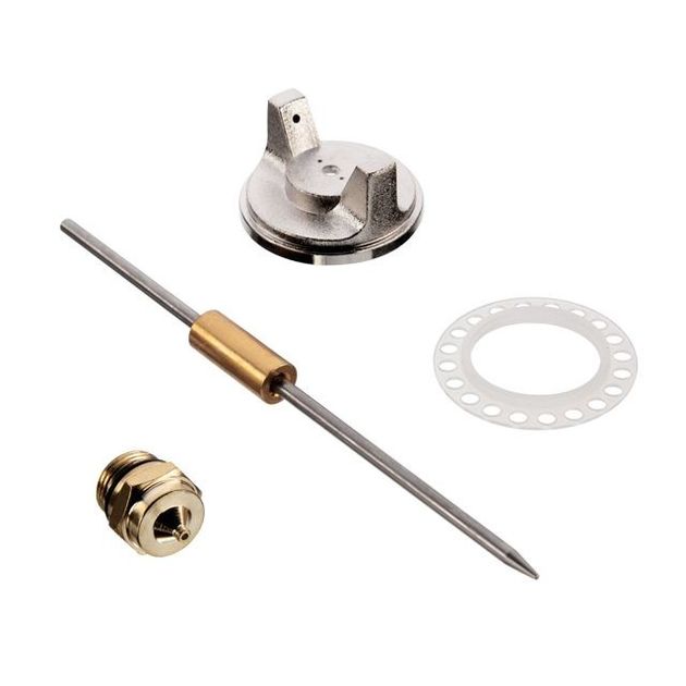 Комплект форсунки 1.3 мм для краскопульта HP РТ-0204, PT-0205, PT-0210, PT-0211 (дюза, повітряна головка, голка) INTERTOOL PT-2003, фото , зображення 2 | SNABZHENIE.com.ua