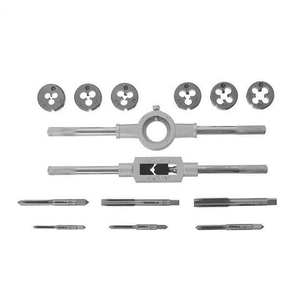 Набор плашек и метчиков M3-M10, 14 ед, INTERTOOL SD-8024, фото , изображение 4 | SNABZHENIE.com.ua Набор плашек и метчиков M3-M10, 14 ед, INTERTOOL SD-8024, фото , изображение 4 | SNABZHENIE.com.ua