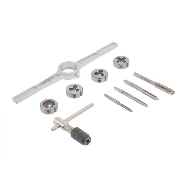 Набор плашек и метчиков M4-M8, 10 ед, INTERTOOL SD-8025, фото , изображение 2 | SNABZHENIE.com.ua Набор плашек и метчиков M4-M8, 10 ед, INTERTOOL SD-8025, фото , изображение 2 | SNABZHENIE.com.ua