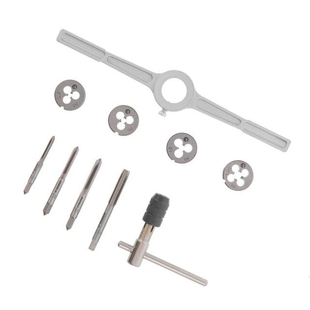 Набор плашек и метчиков M4-M8, 10 ед, INTERTOOL SD-8025, фото , изображение 3 | SNABZHENIE.com.ua Набор плашек и метчиков M4-M8, 10 ед, INTERTOOL SD-8025, фото , изображение 3 | SNABZHENIE.com.ua