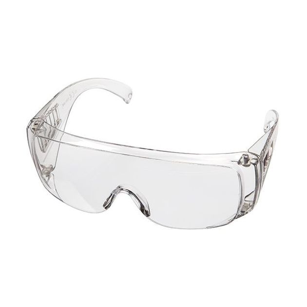 Очки захисні прозорі INTERTOOL SP-0081 з полікарбонатними лінзами та заушниками, захист від ударів, оптичний клас 1., фото , зображення 2 | SNABZHENIE.com.ua