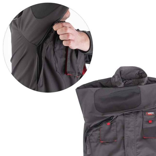 Куртка рабочая INTERTOOL SP-3005, 80% полиэстер, 20% хлопок, XXL, фото , изображение 9 | SNABZHENIE.com.ua Куртка рабочая INTERTOOL SP-3005, 80% полиэстер, 20% хлопок, XXL, фото , изображение 9 | SNABZHENIE.com.ua