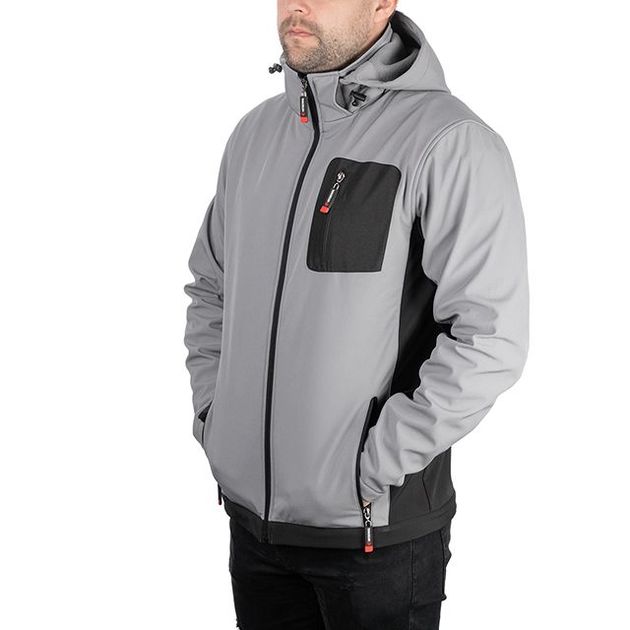 Куртка SOFTSHELL светло-серая/черная, трехслойная, XXL INTERTOOL SP-3125, фото , изображение 2 | SNABZHENIE.com.ua Куртка SOFTSHELL светло-серая/черная, трехслойная, XXL INTERTOOL SP-3125, фото , изображение 2 | SNABZHENIE.com.ua