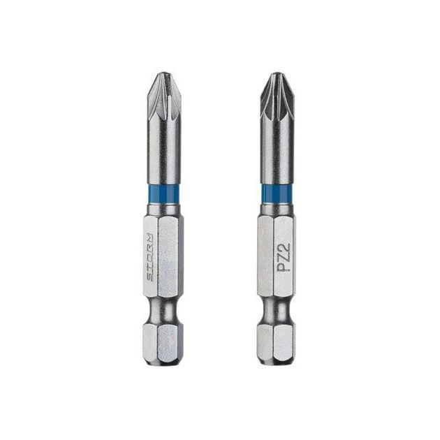 Комплект отверточних насадок PZ2 1/4*50мм, S2, уп. 2шт., STORM INTERTOOL VT-0215, фото , зображення 3 | SNABZHENIE.com.ua