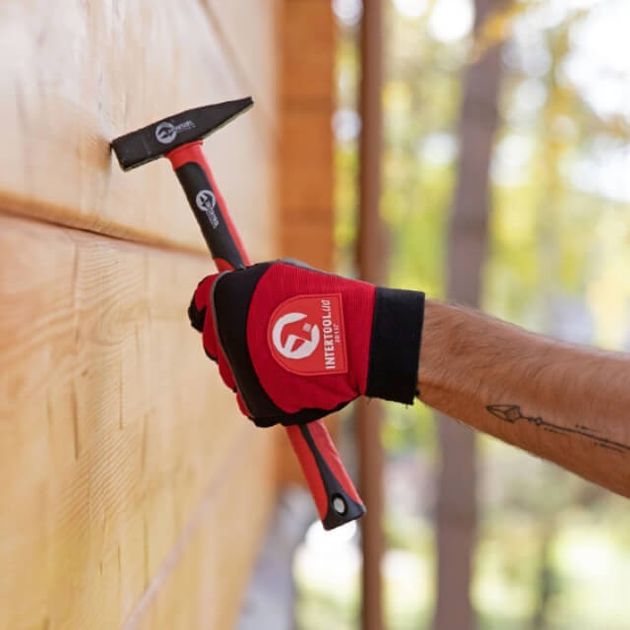 Молоток 300 г, фиберглассовая ручка INTERTOOL HT-0203, фото , изображение 3 | SNABZHENIE.com.ua