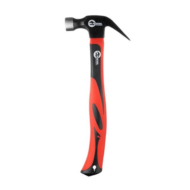 Молоток столярный 450 г, фиберглассовая ручка INTERTOOL HT-0223, фото  | SNABZHENIE.com.ua
