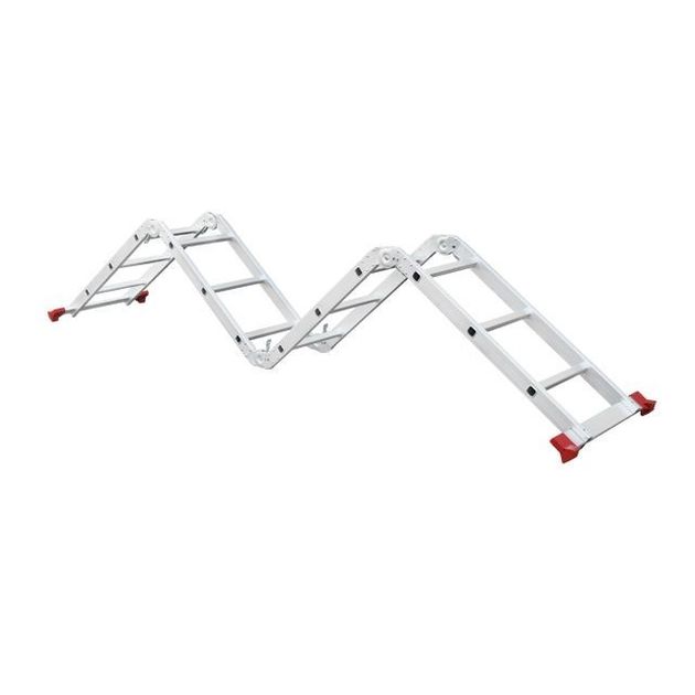 Лестница алюминиевая трансформер INTERTOOL LT-0030, 4x3, 3,70 м, фото  | SNABZHENIE.com.ua