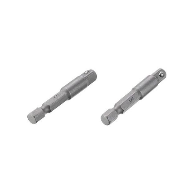 Переходник Hex 1/4 на квадрат 1/4, CR-V, 2 шт INTERTOOL VT-0234, фото , изображение 2 | SNABZHENIE.com.ua