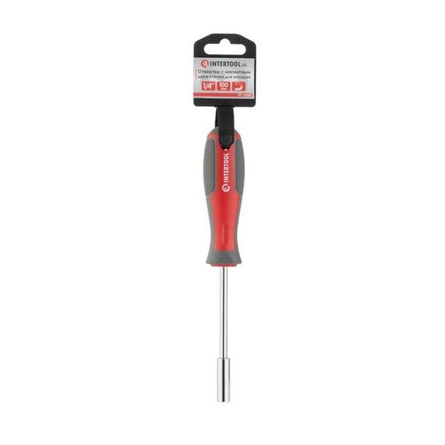 Отвертка магнитная для бит 1/4 100 мм, Cr-V INTERTOOL VT-3300, фото , изображение 5 | SNABZHENIE.com.ua Отвертка магнитная для бит 1/4 100 мм, Cr-V INTERTOOL VT-3300, фото , изображение 5 | SNABZHENIE.com.ua