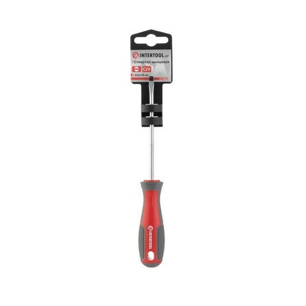Отвертка шлицевая SL4.0*100 мм, CR-V INTERTOOL VT-3303, фото , изображение 5 | SNABZHENIE.com.ua Отвертка шлицевая SL4.0*100 мм, CR-V INTERTOOL VT-3303, фото , изображение 5 | SNABZHENIE.com.ua