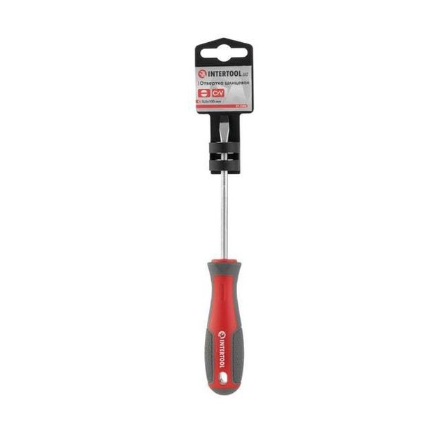 Отвертка шлицева SL5.0*100 мм, CR-V INTERTOOL VT-3306, фото , зображення 5 | SNABZHENIE.com.ua Отвертка шлицева SL5.0*100 мм, CR-V INTERTOOL VT-3306, фото , зображення 5 | SNABZHENIE.com.ua