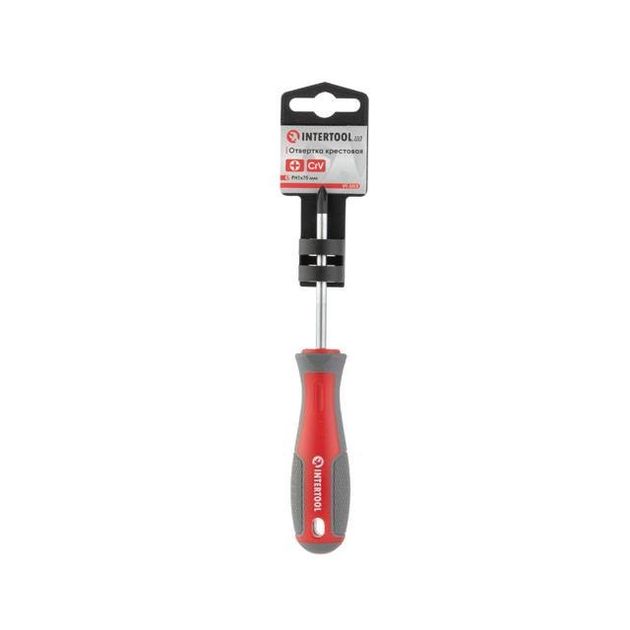 Отвертка крестовая PH1 75 мм, CR-V INTERTOOL VT-3315, фото , изображение 5 | SNABZHENIE.com.ua Отвертка крестовая PH1 75 мм, CR-V INTERTOOL VT-3315, фото , изображение 5 | SNABZHENIE.com.ua