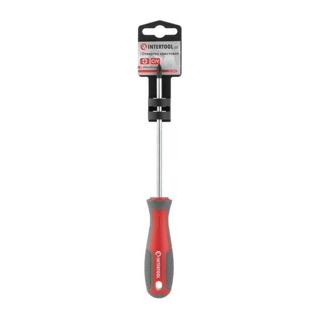 Отвертка крестовая PH1 125 мм CR-V INTERTOOL VT-3317, фото , изображение 5 | SNABZHENIE.com.ua Отвертка крестовая PH1 125 мм CR-V INTERTOOL VT-3317, фото , изображение 5 | SNABZHENIE.com.ua