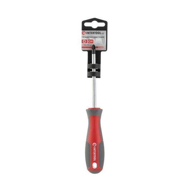 Отвертка крестовая PZ2, 100 мм, CR-V INTERTOOL VT-3333, фото , изображение 5 | SNABZHENIE.com.ua Отвертка крестовая PZ2, 100 мм, CR-V INTERTOOL VT-3333, фото , изображение 5 | SNABZHENIE.com.ua