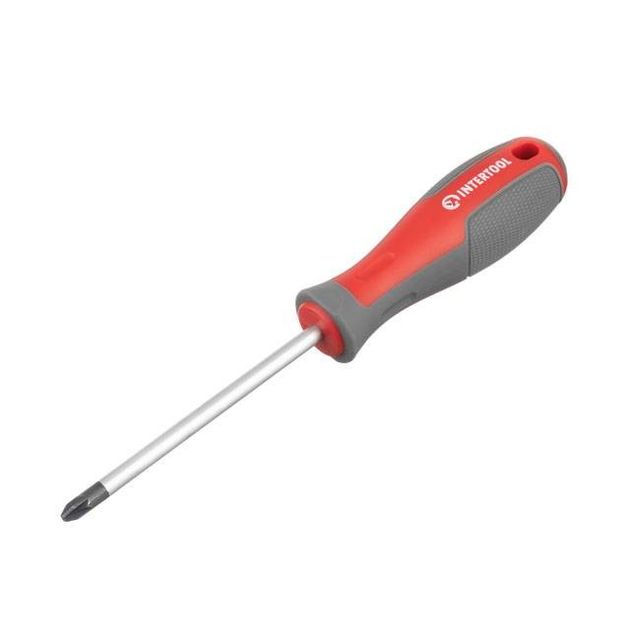 Отвертка крестова PZ2*100 мм, CR-V INTERTOOL VT-3333, фото  | SNABZHENIE.com.ua