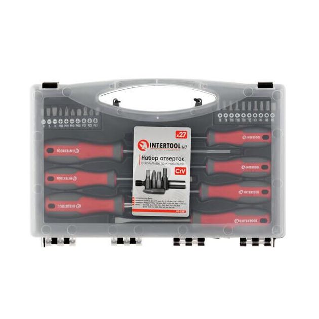 Набор отверток с насадками 27 ед INTERTOOL VT-3351, фото , изображение 3 | SNABZHENIE.com.ua Набор отверток с насадками 27 ед INTERTOOL VT-3351, фото , изображение 3 | SNABZHENIE.com.ua