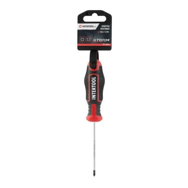 Отвертка PH0*75 мм S2 STORM INTERTOOL VT-3413, фото , изображение 5 | SNABZHENIE.com.ua Отвертка PH0*75 мм S2 STORM INTERTOOL VT-3413, фото , изображение 5 | SNABZHENIE.com.ua