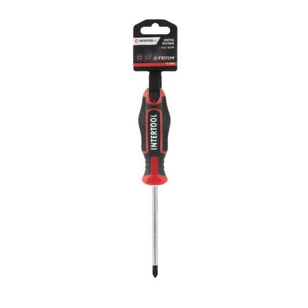 Отвертка крестовая PH2 100 мм, S2, STORM INTERTOOL VT-3420, фото , изображение 5 | SNABZHENIE.com.ua Отвертка крестовая PH2 100 мм, S2, STORM INTERTOOL VT-3420, фото , изображение 5 | SNABZHENIE.com.ua