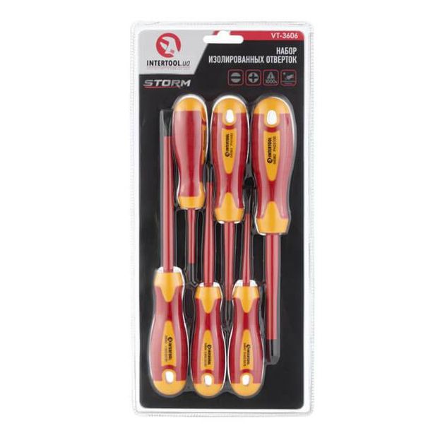 Набор изолированных отверток 6 ед VDE, STORM INTERTOOL VT-3606, фото , изображение 5 | SNABZHENIE.com.ua