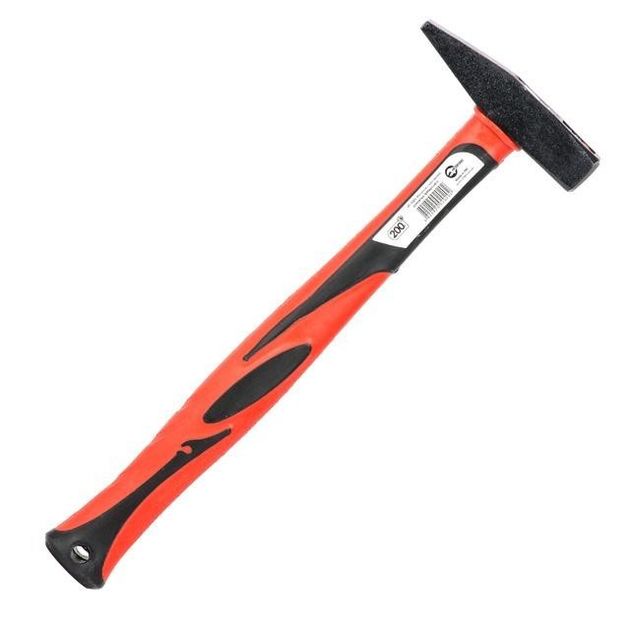 Молоток 200 г, фиберглассовая ручка INTERTOOL HT-0202, фото  | SNABZHENIE.com.ua