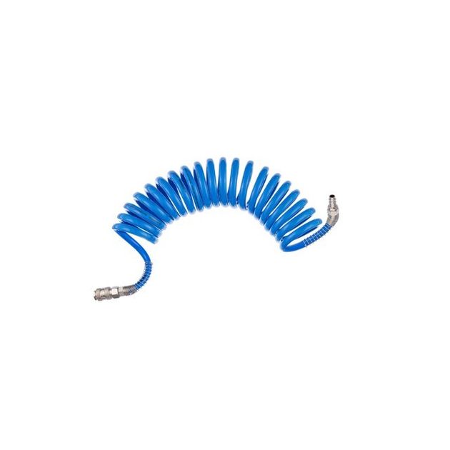 Шланг полиуретановый спиральный 8*12 мм, 5м с соединениями INTERTOOL, фото , изображение 2 | SNABZHENIE.com.ua