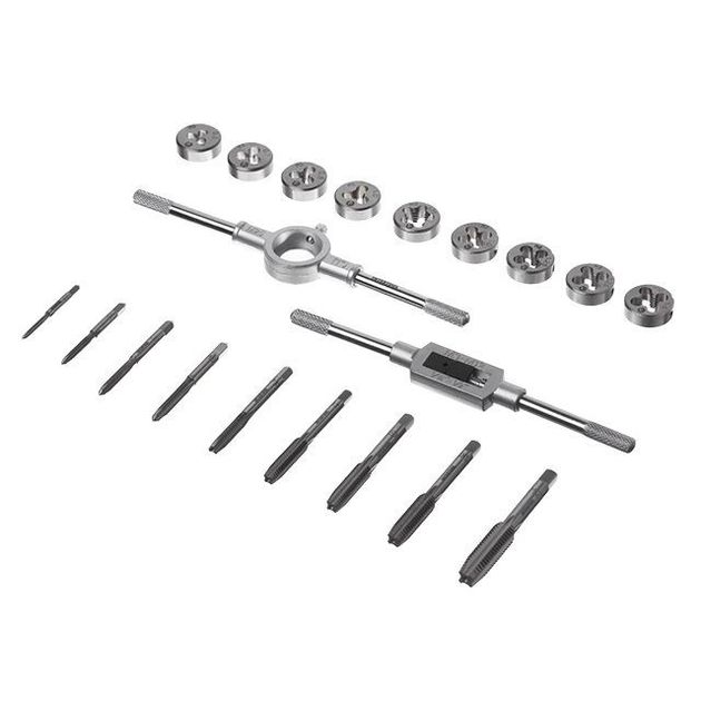 Набір метчиків і плашок 20 ед INTERTOOL SD-8021, фото , зображення 3 | SNABZHENIE.com.ua Набір метчиків і плашок 20 ед INTERTOOL SD-8021, фото , зображення 3 | SNABZHENIE.com.ua