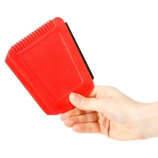 Скребок автомобильный для стекла с водосгоном 12х12 см INTERTOOL, фото , изображение 3 | SNABZHENIE.com.ua