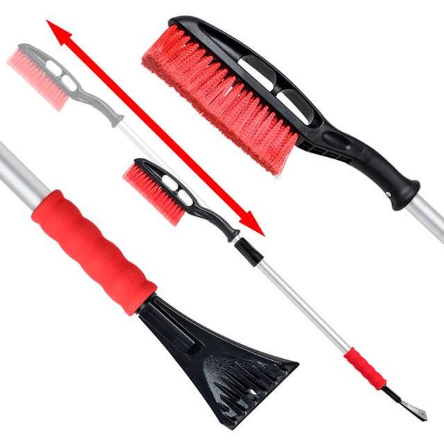 Телескопическая щетка со скребком INTERTOOL AT-0119 99-139 см, фото , изображение 2 | SNABZHENIE.com.ua Телескопическая щетка со скребком INTERTOOL AT-0119 99-139 см, фото , изображение 2 | SNABZHENIE.com.ua