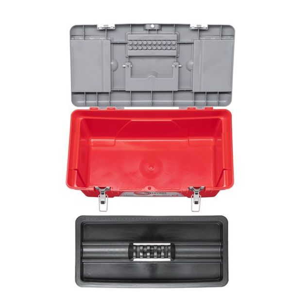 Ящик для инструментов с металлическими замками, 16" 415*210*190 мм INTERTOOL BX-0516, фото , зображення 5 | SNABZHENIE.com.ua