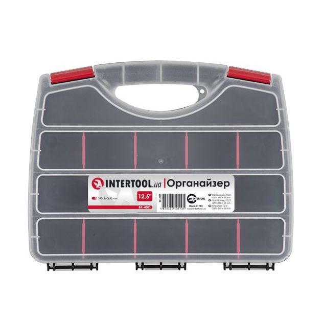 Органайзер 12,5" 320x260x50 мм INTERTOOL BX-4001, фото , зображення 3 | SNABZHENIE.com.ua Органайзер 12,5" 320x260x50 мм INTERTOOL BX-4001, фото , зображення 3 | SNABZHENIE.com.ua