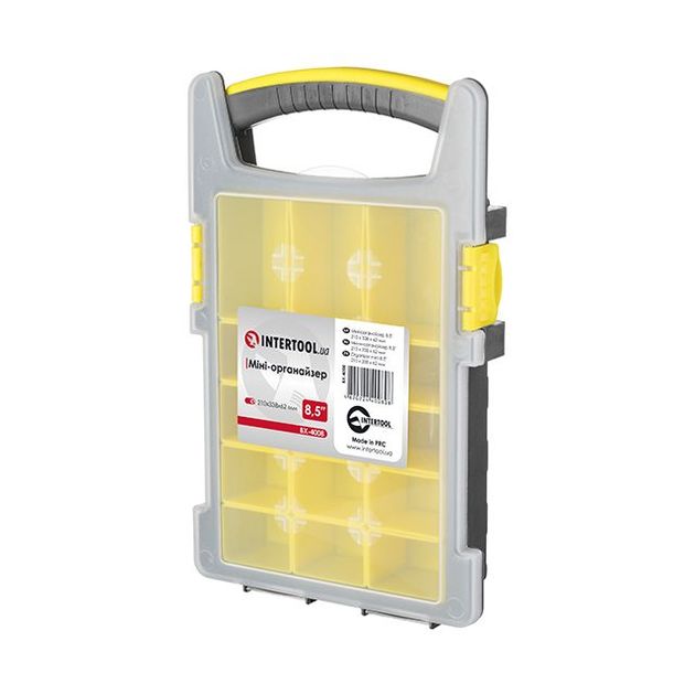 Мини-органайзер пластмассовый INTERTOOL BX-4008, 210x338x62 мм, фото  | SNABZHENIE.com.ua