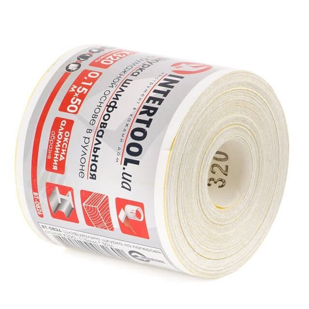 Шлифовальная шкурка К320, 115 мм * 50 м INTERTOOL BT-0826, фото , изображение 2 | SNABZHENIE.com.ua Шлифовальная шкурка К320, 115 мм * 50 м INTERTOOL BT-0826, фото , изображение 2 | SNABZHENIE.com.ua