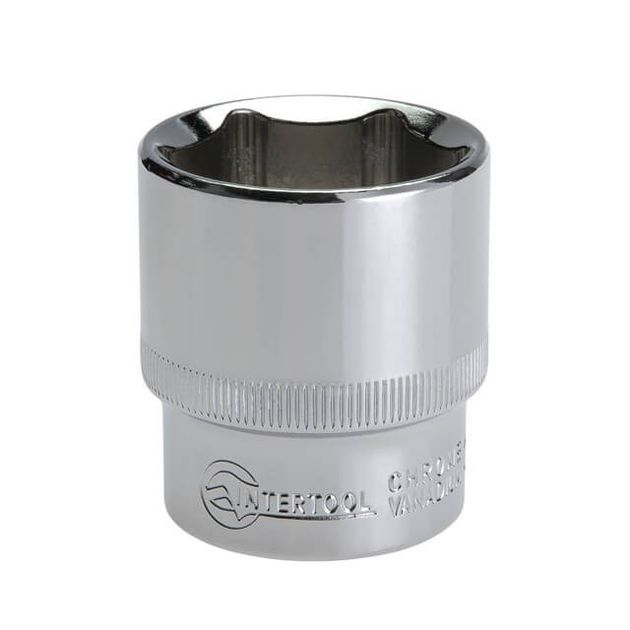 Головка шестигранная 1/2", 30x44 мм, хром-ванадий INTERTOOL ET-0030, фото , зображення 2 | SNABZHENIE.com.ua
