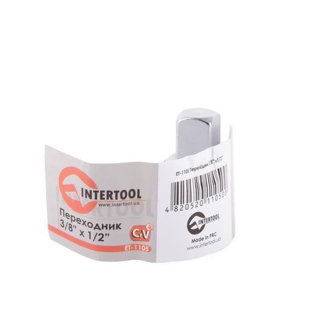 Переходник 3/8 на 1/2, хром-ванадий INTERTOOL ET-1105, фото , изображение 2 | SNABZHENIE.com.ua Переходник 3/8 на 1/2, хром-ванадий INTERTOOL ET-1105, фото , изображение 2 | SNABZHENIE.com.ua