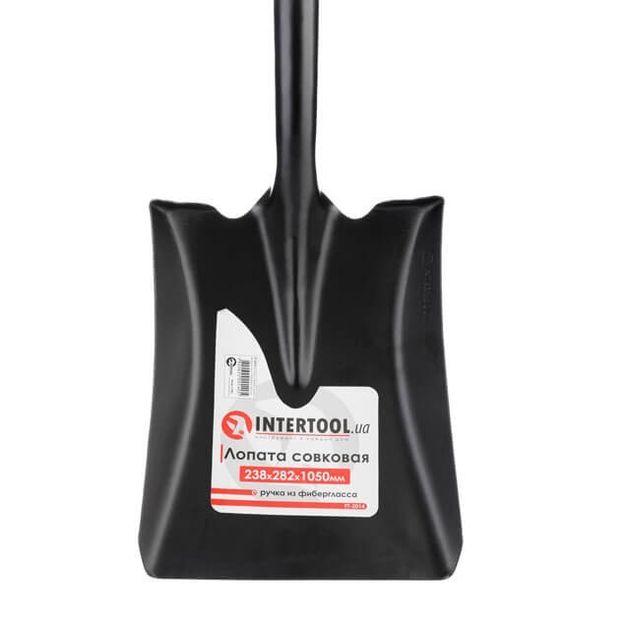 Лопата совкова INTERTOOL FT-2014, ручка з фібрагласу, 238х282х1050 мм, фото , зображення 5 | SNABZHENIE.com.ua