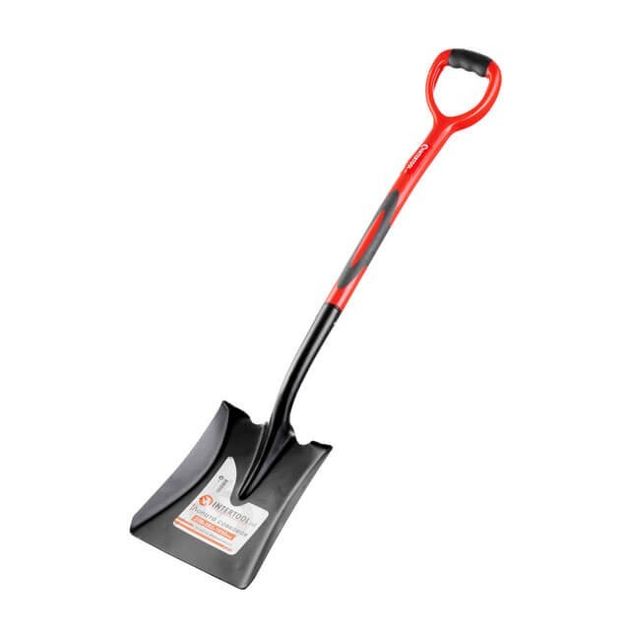 Лопата совковая INTERTOOL FT-2014, фиберглассовая ручка, 238х282х1050 мм, фото  | SNABZHENIE.com.ua