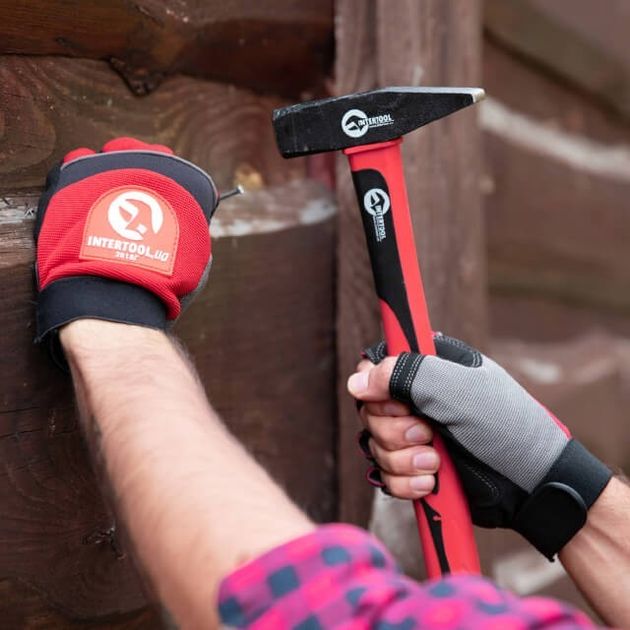 Молоток 500 г, ручка з фібрагласу INTERTOOL HT-0205, фото , зображення 4 | SNABZHENIE.com.ua Молоток 500 г, ручка з фібрагласу INTERTOOL HT-0205, фото , зображення 4 | SNABZHENIE.com.ua