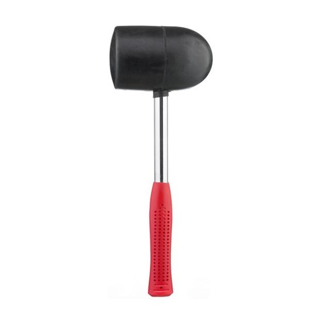 Киянка резиновая 1250г, 90 мм, черная, металл, INTERTOOL HT-0228, фото  | SNABZHENIE.com.ua