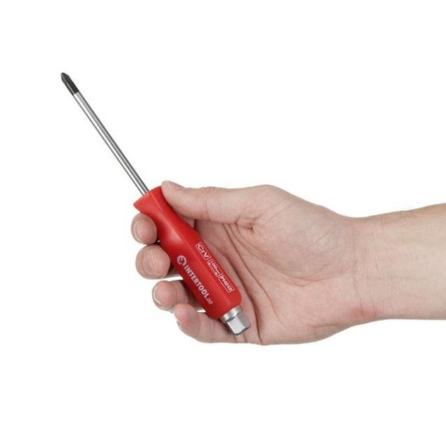 Ударная отвертка PH2x100 мм, Cr-V INTERTOOL HT-0487, фото , изображение 3 | SNABZHENIE.com.ua Ударная отвертка PH2x100 мм, Cr-V INTERTOOL HT-0487, фото , изображение 3 | SNABZHENIE.com.ua