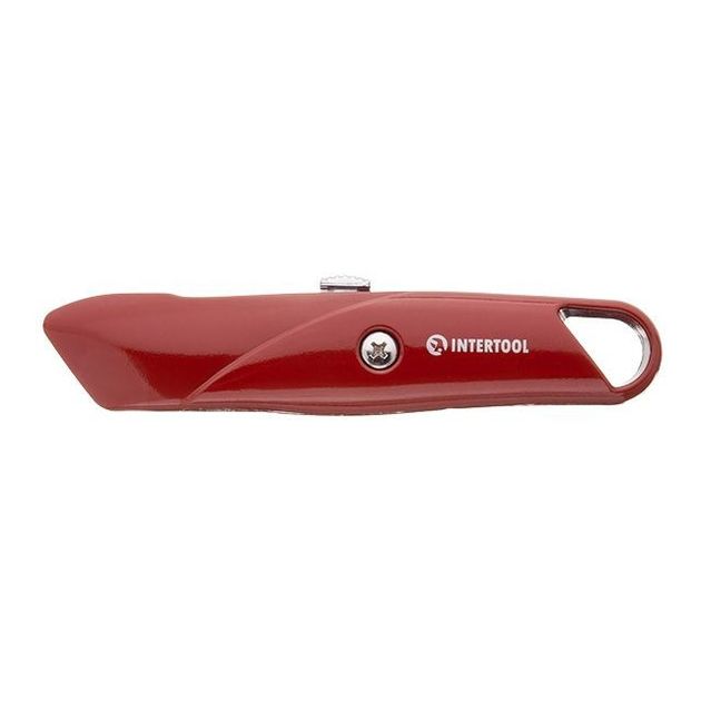 Нож трапециевидный 60*19мм с выдвижным лезвием INTERTOOL HT-0505, фото , изображение 5 | SNABZHENIE.com.ua Нож трапециевидный 60*19мм с выдвижным лезвием INTERTOOL HT-0505, фото , изображение 5 | SNABZHENIE.com.ua