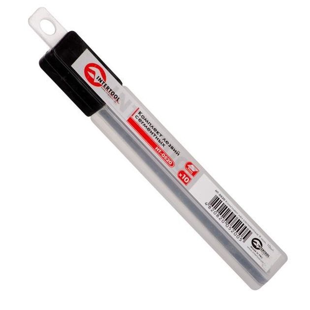 Комплект сегментных лезвий 9 мм, 10 шт INTERTOOL HT-0520, фото , изображение 2 | SNABZHENIE.com.ua Комплект сегментных лезвий 9 мм, 10 шт INTERTOOL HT-0520, фото , изображение 2 | SNABZHENIE.com.ua