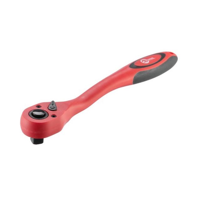 Рукоятка храповая 1/2" 72 зуба изогнутая Cr-V INTERTOOL HT-2109, фото  | SNABZHENIE.com.ua