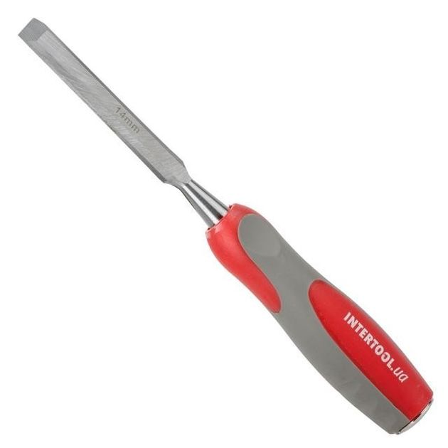 Стамеска INTERTOOL HT-3514, 14мм, Cr-V, двухкомпонентная рукоятка, фото  | SNABZHENIE.com.ua
