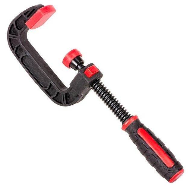 Струбцина тип "C", 3" / 75 мм, нейлоновая INTERTOOL HT-6012, фото , зображення 2 | SNABZHENIE.com.ua