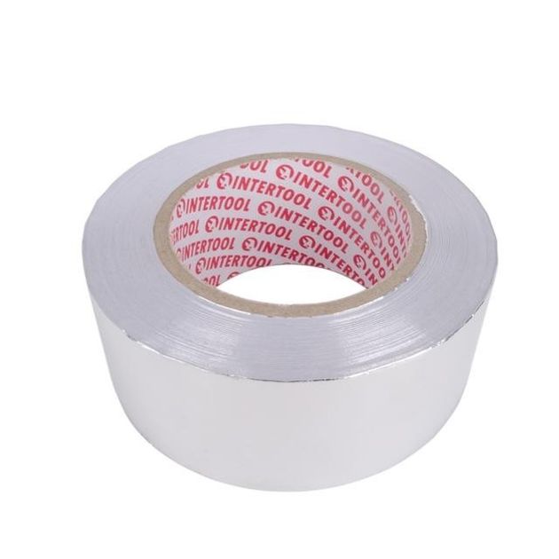 Алюминиевый термостойкий скотч 50 мм*50 м INTERTOOL KT-0993, фото , изображение 5 | SNABZHENIE.com.ua Алюминиевый термостойкий скотч 50 мм*50 м INTERTOOL KT-0993, фото , изображение 5 | SNABZHENIE.com.ua