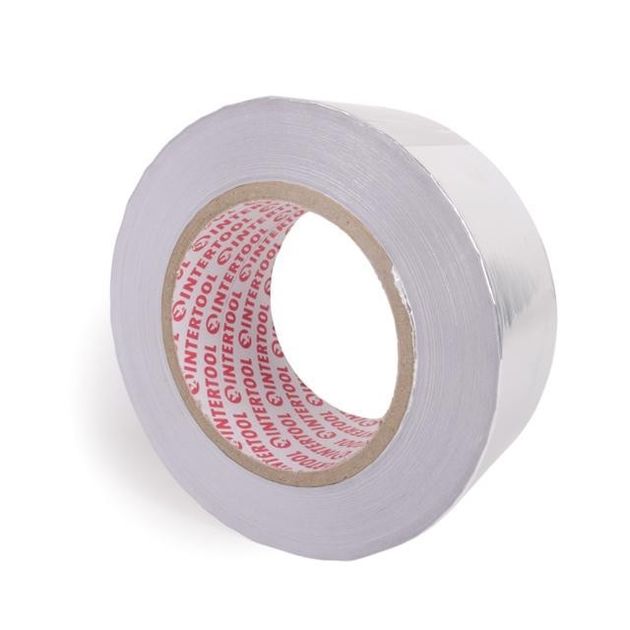 Алюминиевый термостойкий скотч 50 мм*50 м INTERTOOL KT-0993, фото , изображение 6 | SNABZHENIE.com.ua Алюминиевый термостойкий скотч 50 мм*50 м INTERTOOL KT-0993, фото , изображение 6 | SNABZHENIE.com.ua