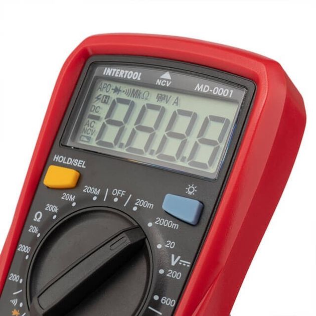 Цифровой мультиметр INTERTOOL MD-0001 CAT II 300 В / CAT I 600 В, фото , изображение 9 | SNABZHENIE.com.ua Цифровой мультиметр INTERTOOL MD-0001 CAT II 300 В / CAT I 600 В, фото , изображение 9 | SNABZHENIE.com.ua